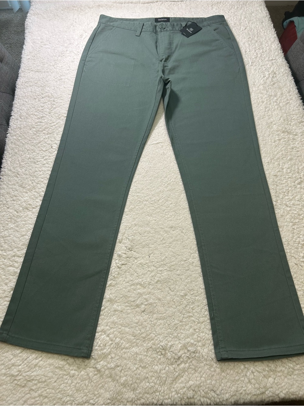 Brixton Men's Sage Green Chinos